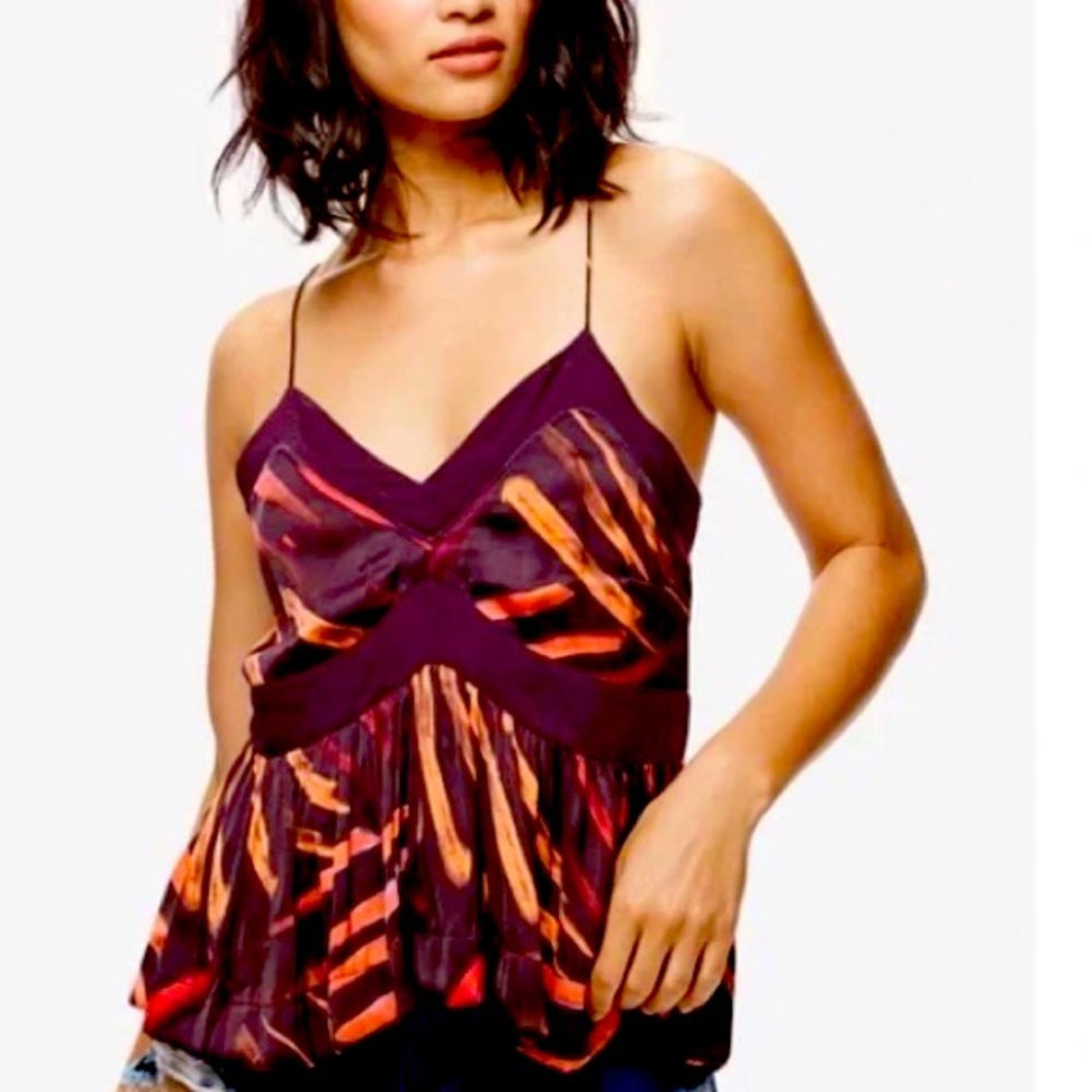 😍HP😍FREE PEOPLE SILKY SULTRY TOP WITH SPAGHETTI STRAPS SIDE ZIPPER DRESSY/CASUAL